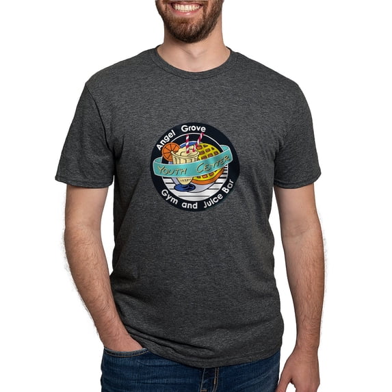 CafePress - Power Rangers Angel Grove Gym Men's Deluxe T Shirt - Mens Tri-blend T-Shirt