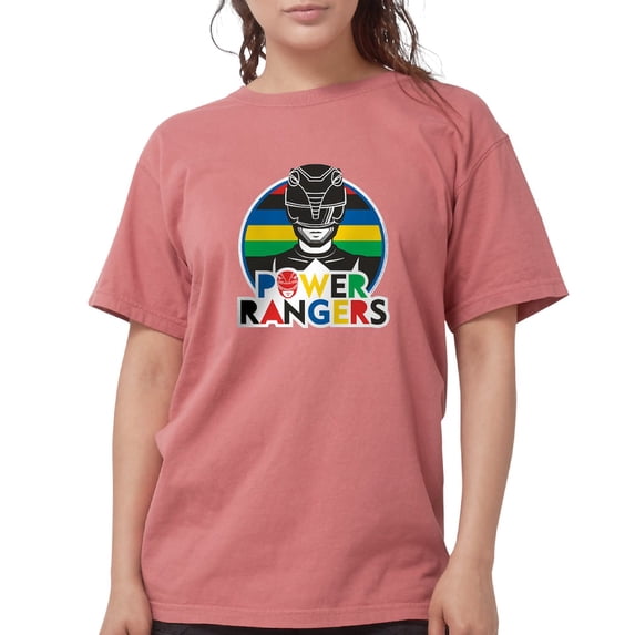 CafePress - Power Rangers Blac Women's Comfort Colors® T Shirt - Womens Comfort Colors® Shirt
