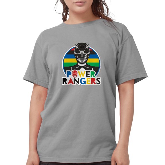 CafePress - Power Rangers Blac Women's Comfort Colors® T Shirt - Womens Comfort Colors® Shirt