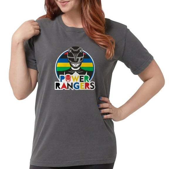 CafePress - Power Rangers Blac Women's Comfort Colors® T Shirt - Womens Comfort Colors® Shirt