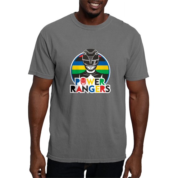 CafePress - Power Rangers Black Men's Comfort Colors® T Shirt - Mens Comfort Colors Shirt