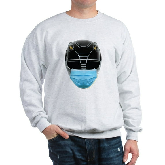 CafePress - Power Rangers Black Rang - Crew Neck Sweatshirt