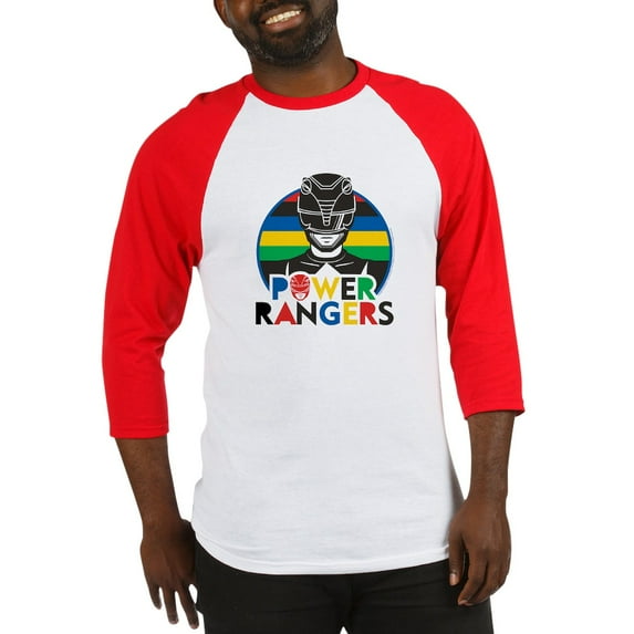 CafePress - Power Rangers Black Ranger - Cotton Baseball Jersey, 3/4 Raglan Sleeve Shirt