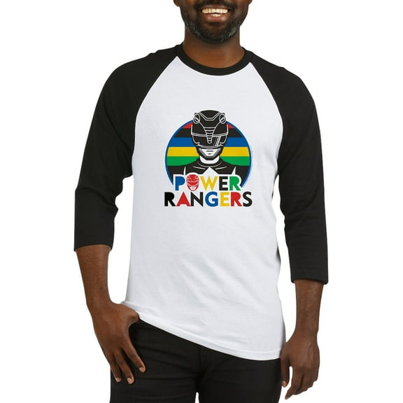 CafePress - Power Rangers Black Ranger - Cotton Baseball Jersey, 3/4 Raglan Sleeve Shirt