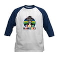 thumbnail image 1 of CafePress - Power Rangers Black Ranger Kids Baseball T Shirt - Kids Cotton Baseball Jersey, 3/4 Sleeve Shirt, 1 of 4