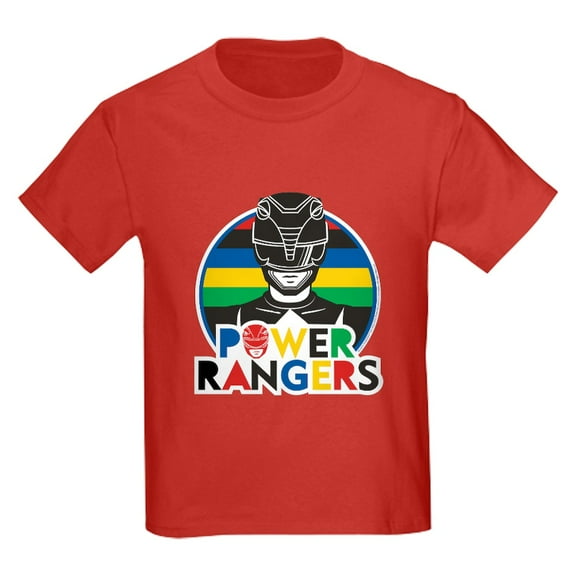 CafePress - Power Rangers Black Ranger Kids T Shirt - Dark T-Shirt Kids XS-XL
