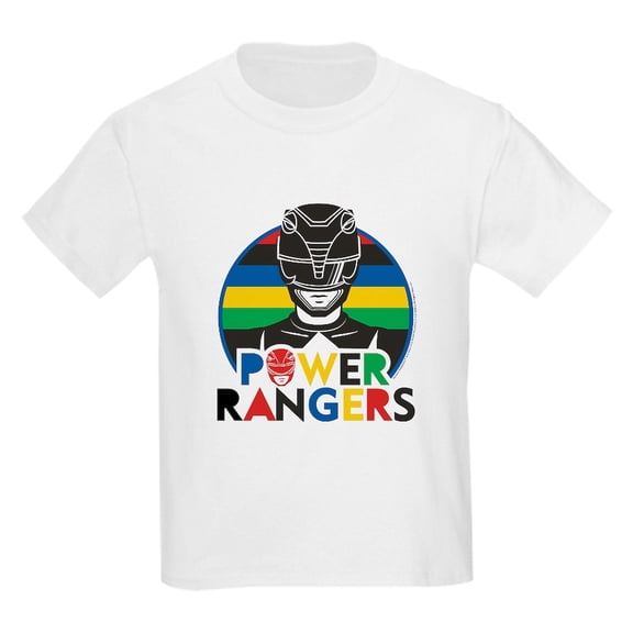 CafePress - Power Rangers Black Ranger Kids T Shirt - Light T-Shirt Kids XS-XL