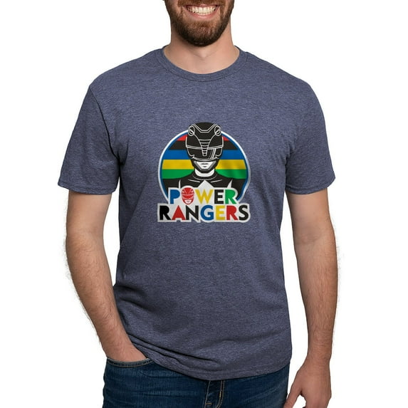 CafePress - Power Rangers Black Ranger Men's Deluxe T Shirt - Mens Tri-blend T-Shirt