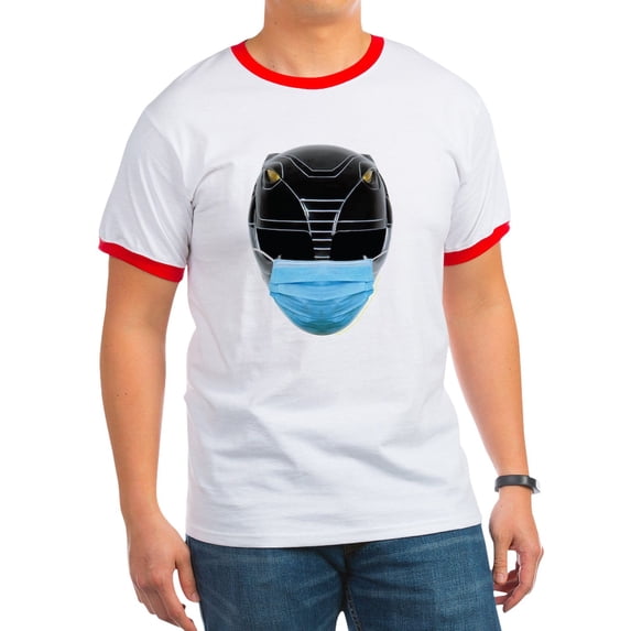 CafePress - Power Rangers Black Ranger We Men's Ringer T Shirt - 100% Cotton Ringed T-Shirt