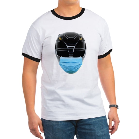 CafePress - Power Rangers Black Ranger We Men's Ringer T Shirt - 100% Cotton Ringed T-Shirt