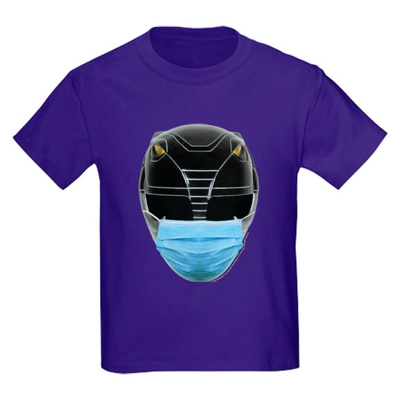 CafePress - Power Rangers Black Ranger Wearing A Kids T Shirt - Dark T-Shirt Kids XS-XL