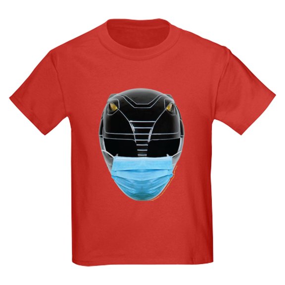 CafePress - Power Rangers Black Ranger Wearing A Kids T Shirt - Dark T-Shirt Kids XS-XL
