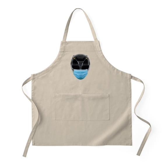 CafePress - Power Rangers Black Ranger Wearing A Surgica - Kitchen Apron with Pockets, Grilling Apron, Baking Apron