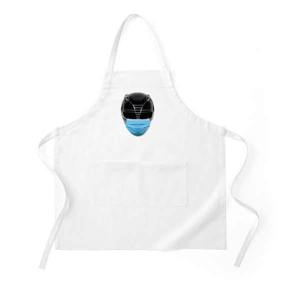 CafePress - Power Rangers Black Ranger Wearing A Surgica - Kitchen Apron with Pockets, Grilling Apron, Baking Apron