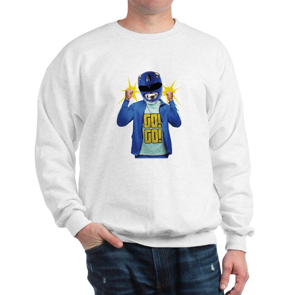 CafePress - Power Rangers Blue Range - Crew Neck Sweatshirt