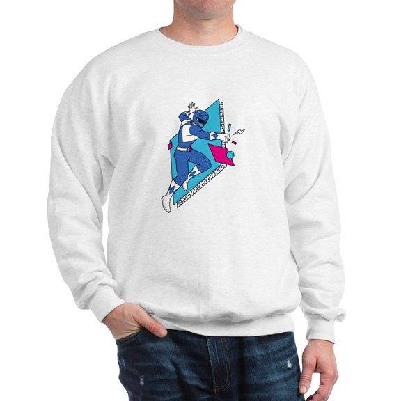 CafePress - Power Rangers Blue Range - Crew Neck Sweatshirt