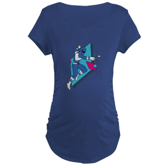 CafePress - Power Rangers Blue Range Women's Maternity T Shirt - Maternity Dark T-Shirt