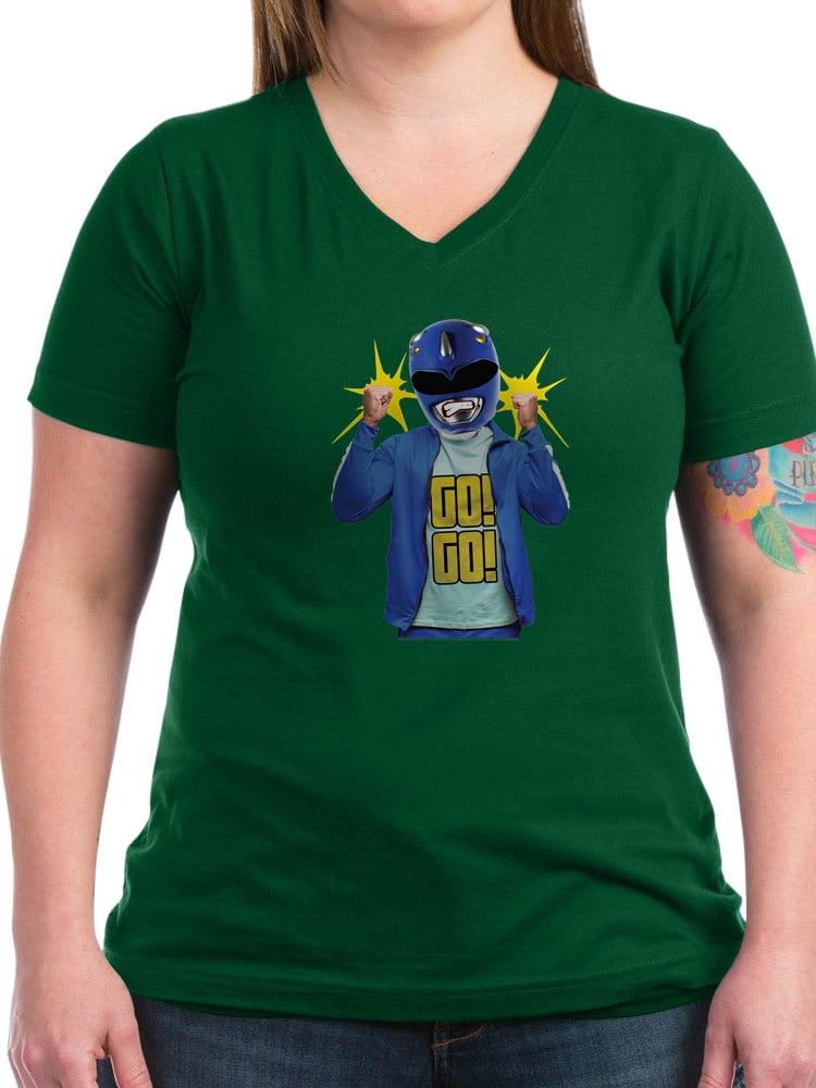 POWER RANGER PRINTED THREE QUARTER SLEEVE SIDE POCKET T-SHIRT FOR WOMEN'S main image 0