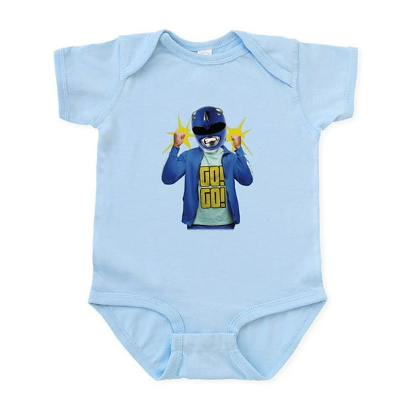 CafePress - Power Rangers Blue Ranger Go! Go! - Baby Light Bodysuit, Size Newborn - 24 Months