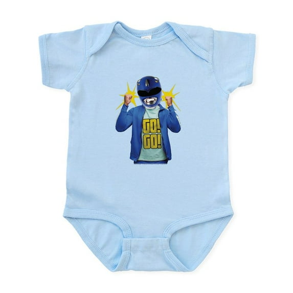 CafePress - Power Rangers Blue Ranger Go! Go! - Baby Light Bodysuit, Size Newborn - 24 Months