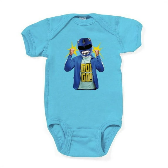 CafePress - Power Rangers Blue Ranger Go! Go! - Cute Infant Bodysuit Baby Romper - Size Newborn - 24 Months