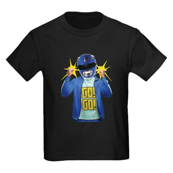 CafePress - Power Rangers Blue Ranger Go! Go! Kids T Shirt - Dark T-Shirt Kids XS-XL
