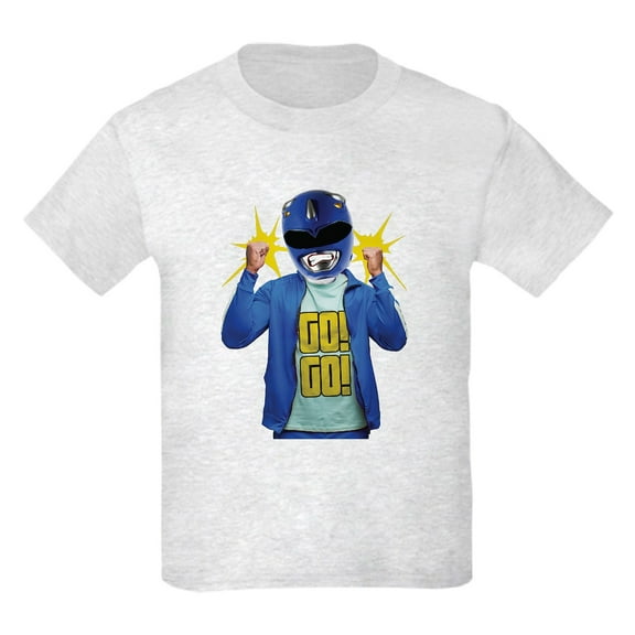 CafePress - Power Rangers Blue Ranger Go! Go! Kids T Shirt - Light T-Shirt Kids XS-XL