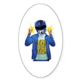 thumbnail image 1 of CafePress - Power Rangers Blue Ranger Go! Go! - Sticker (Oval), 1 of 1