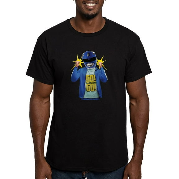 CafePress - Power Rangers Blue Ranger Go Men's Classic T Shirt - Men's Fitted T-Shirt