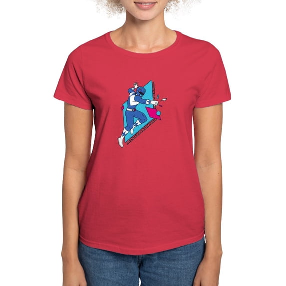 CafePress - Power Rangers Blue Ranger Pu Women's Value T Shirt - Women's Traditional Fit Dark T-Shirt