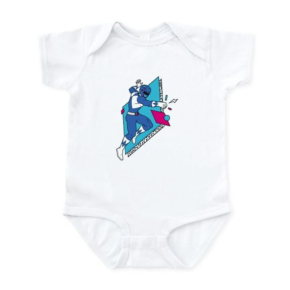 CafePress - Power Rangers Blue Ranger Punching - Baby Light Bodysuit, Size Newborn - 24 Months