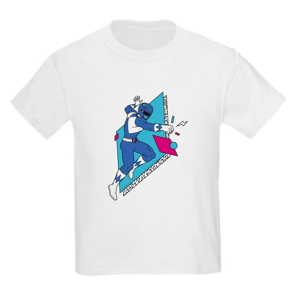 CafePress - Power Rangers Blue Ranger Punching Kids T Shirt - Light T-Shirt Kids XS-XL