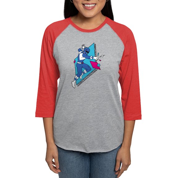 CafePress - Power Rangers Blue Ranger Women's Baseball T Shirt - Womens Baseball Tee
