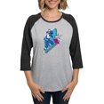 thumbnail image 1 of CafePress - Power Rangers Blue Ranger Women's Baseball T Shirt - Womens Baseball Tee, 1 of 4