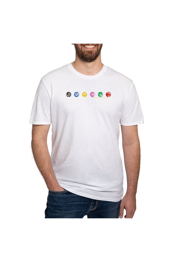 - Power Rangers Dino Zord Embl Men's Classic T Shirt - Fitted T-Shirt, Vintage Fit Soft Cotton Tee