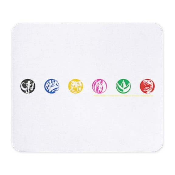 CafePress - Power Rangers Dino Zord Emblems - Non-slip Rubber Mousepad, Gaming Mouse Pad
