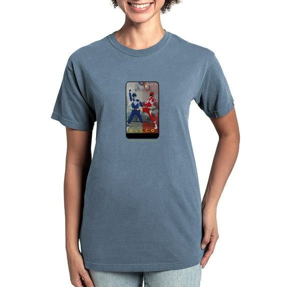 CafePress - Power Rangers Disc Women's Comfort Colors® T Shirt - Womens Comfort Colors® Shirt