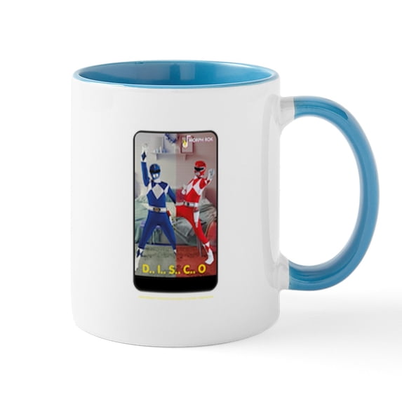 CafePress - Power Rangers Disco - 11 oz Ceramic Mug - Novelty Coffee Tea Cup