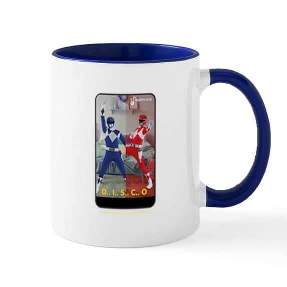 CafePress - Power Rangers Disco - 11 oz Ceramic Mug - Novelty Coffee Tea Cup