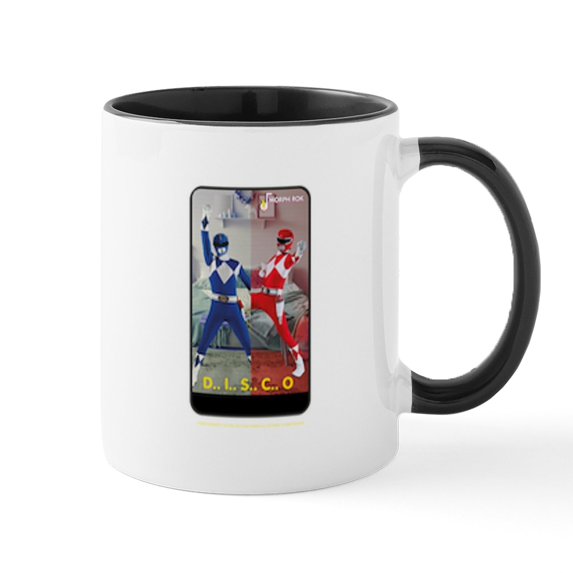 CafePress - Power Rangers Disco - 11 oz Ceramic Mug - Novelty Coffee Tea Cup