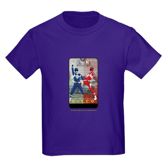 CafePress - Power Rangers Disco Kids T Shirt - Dark T-Shirt Kids XS-XL