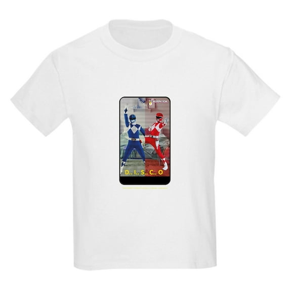 CafePress - Power Rangers Disco Kids T Shirt - Light T-Shirt Kids XS-XL