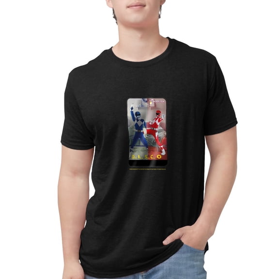 CafePress - Power Rangers Disco Men's Deluxe T Shirt - Mens Tri-blend T-Shirt