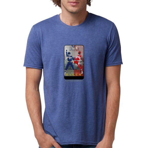 CafePress - Power Rangers Disco Men's Deluxe T Shirt - Mens Tri-blend T-Shirt
