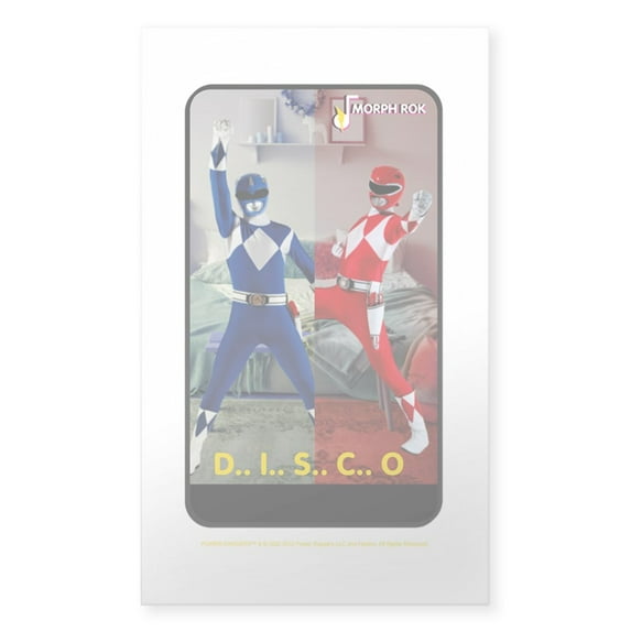 CafePress - Power Rangers Disco - Rectangle Bumper Sticker Car Decal