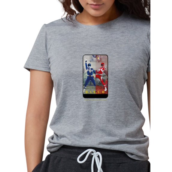 CafePress - Power Rangers Disco Women's Deluxe T Shirt - Womens Tri-blend T-Shirt