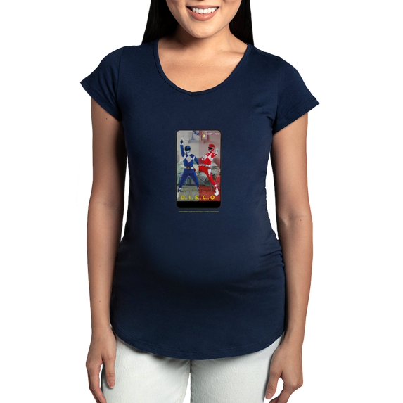 CafePress - Power Rangers Disco Women's Maternity T Shirt - Maternity Dark T-Shirt