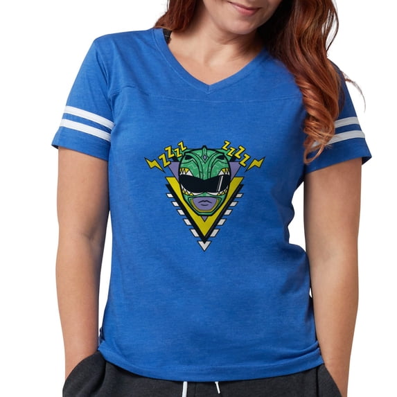 CafePress - Power Rangers Green Range Women's Football T Shirt - Womens Football Shirt
