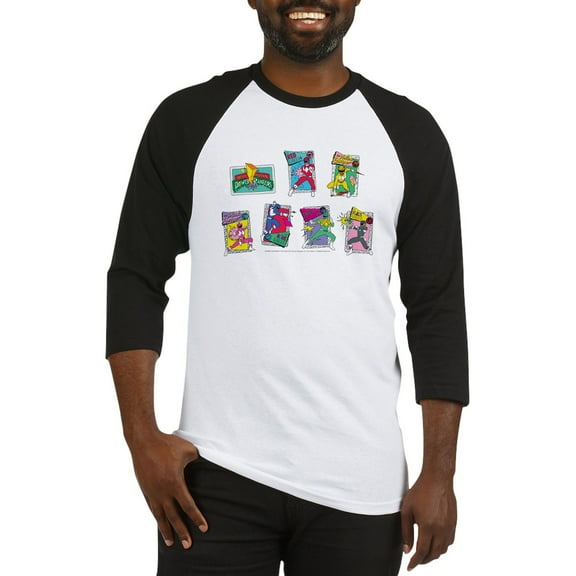 CafePress - Power Rangers Group Shots - Cotton Baseball Jersey, 3/4 Raglan Sleeve Shirt