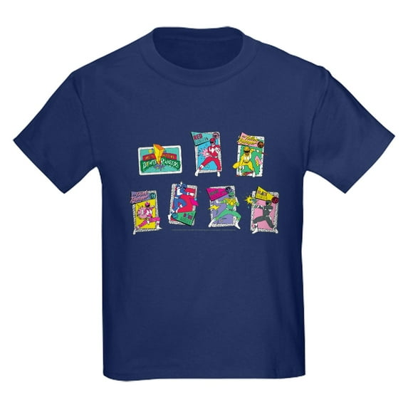 CafePress - Power Rangers Group Shots Kids T Shirt - Dark T-Shirt Kids XS-XL